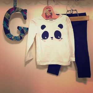 2T Gymboree Long Sleeved Panda Tee